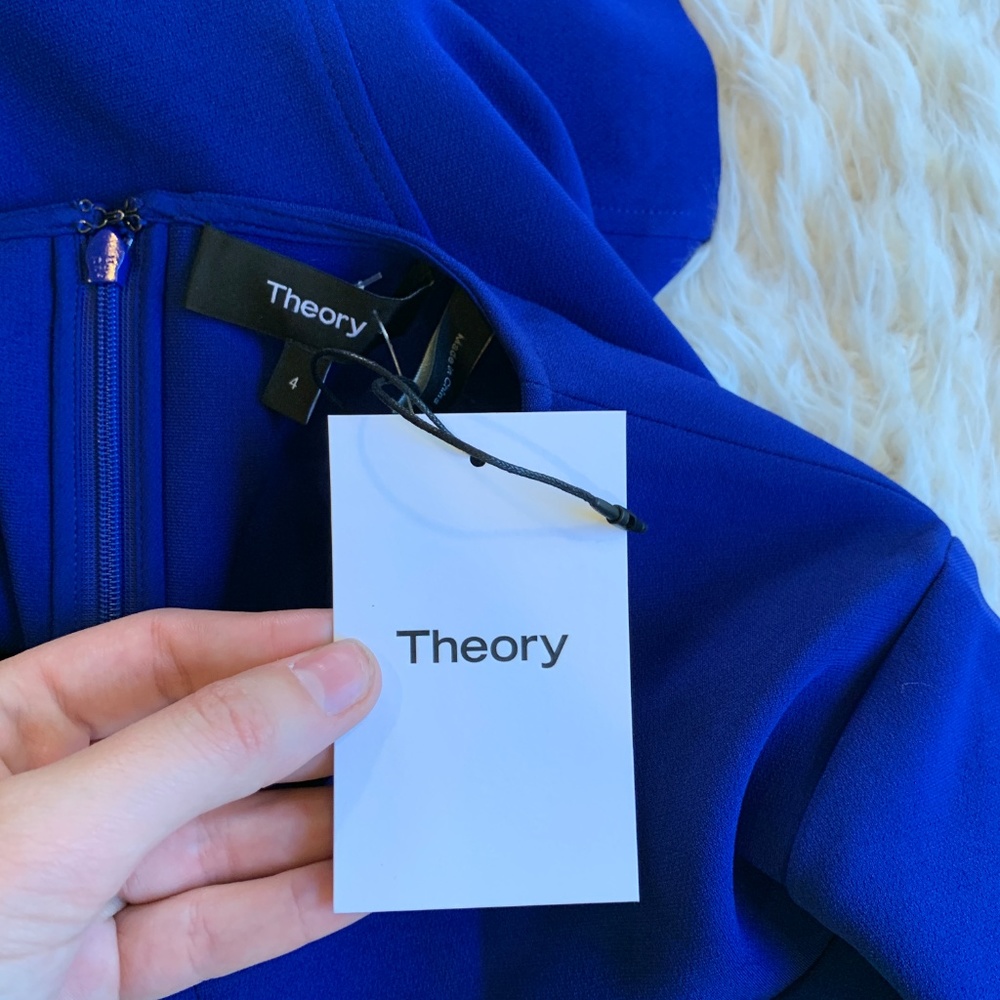 ❌SOLD❌Theory Modern Seamed Fit & Flare Shift Blue - Picture 6 of 8